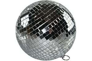 7EVEN Spiegelkugel 10 cm – Hochwertige Discokugel mit Echtglasfacetten für Party- und Dekorationszwecke - Mirrorball