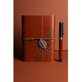MR SHOPPİNG Deri Kraft Kağıtlı Defter ve Kalem Seti Hediye Seti &Ouml;zel Tasarım (Kahverengi)