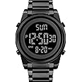 Skmei Men's Watches Women Unisex Digital Watch Fashion Sports Stainless Steel Waterproof Wristwatch Fashion Luxury