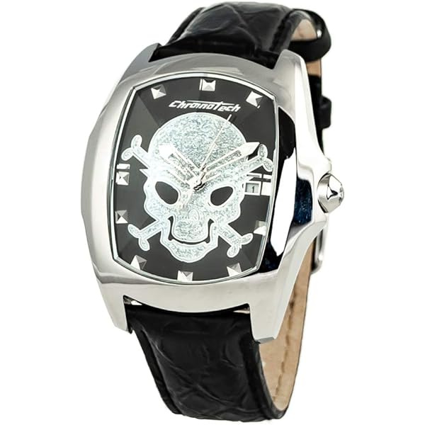 Chronotech Orologio Unisex Analogico Al Quarzo – Cassa 40mm In Acciaio Nero Con Cinturino In Pelle, Modello Ct7814M-01S