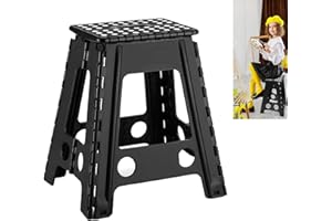 AONAT 45cm Sgabello pieghevole, Gradino Pieghevole, Sgabellino Pieghevole Portatile,Scalino Poggiapiedi Antiscivolo per Bambini e Adulti Anziani, per Cucina, Bagno, Giardino, Casa