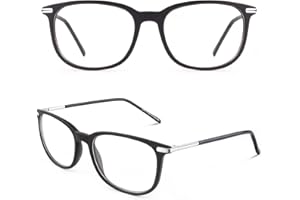 CGID CN79 Lunettes à verres transparents à monture d’écaille à branches métalliques hautement fashion