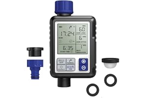 Aqua Control C4110 Digital Irrigation with Extremely Easy Panoramic Display, Full Vision 2 Programmer, Observe All Programming Information at Once, 1 Output
