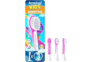 ‎DEMIRDENTAL 3er demirdental for Kids – wymienne końcówki pasujące do sonicznych szczoteczek do zębów Philips Sonicare dla dzieci od 3 lat, HX6033 HX6034, Mini, Amarant