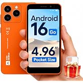 AGM Note N2 Smartphone Android 16 GO, Mini M&oacute;vil Baratos y Buenos | 4,96 Pulgadas, Bater&iacute;a 3000 mAh, 3GB+32GB, Carcasa Ultrad
