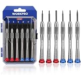WORKPRO WP200549 Profesyonel Saat Tornavida Seti, 6 Par&ccedil;a, S2 Manyetik, Elektronik Onarım