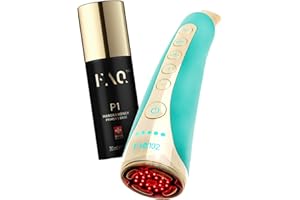 Set Beauty Answer FAQ 102 - Dispositivo antirughe con EMS, RF e 8 luci LED + Primer conduttivo FAQ P1 Manuka Honey (30 ml) - Terapia con luce rossa e radiofrequenza viso professionale