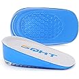 SQHT Heel Lift for Achilles Tendonitis, Heel Pain and Leg Length Discrepancy, Shoe Inserts for Men and Women (Blue&Beige, Small (1.4" Height))