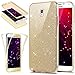 Produktbild KunyFond Hülle für Samsung Galaxy Note 4,Galaxy Note 4 Silikon Schutzhülle [Front + Back Rundum Double Protective],Bling Glänzend Glitzer Kristall Silikon Hülle Full Body Beidseitiger 360°Schutz Transparent TPU Handyhülle Stoßdämpfend Komplette Gehäuse Crystal Kirstall Case Weichem Flexible Silikon Schutzhülle Handy Gürtel Tasche Hülle Case Cover Fall-Abdeckung Etui TPU Bumper Schale für Samsung Galaxy Note 4 (Glitzer Gold)