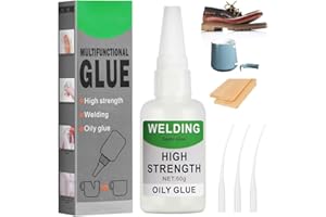 Flintronic Colle Instantanée Extra Forte à Base D'huile - Universelle Puissante à Séchage Rapide et Haute Résistance pour Plastique, Cuir, Métal, Bois, Céramique (50g)