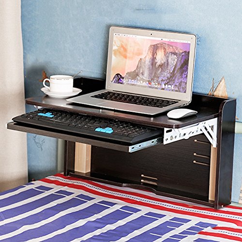 Preisvergleich Produktbild YMXLJF Studentencomputerschreibtisch, Bettnotizbuchschreibtisch, einfacher moderner Klappschreibtisch (Farbe : Black)