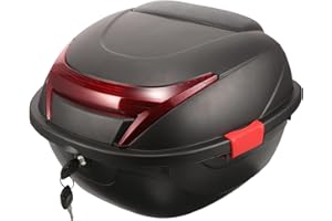 SEWACC 1set Motorcycle Rear Storage Box Large Capacity Tail Box for Motorbike Expandable Design Double Buckle Easy Installation for Luggage and Helmets Motorbike Supplies