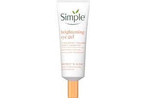 Simple Protect 'n' Glow Brightening Eye Gel Reduces Dark Circles and Relieves Screen-Stressed, Tired Eyes for Sensitive Skin 25 ml