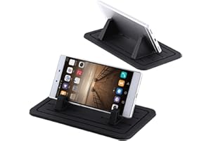 AKOZON Silicone Car Phone Holder Pad Mat Dashboard, Anti-slip Stand Cell Phone Mount Holder Dash Width Adjustable for Any Smartphone GPS Table soporte coche antideslizante car slip pad car phone holde