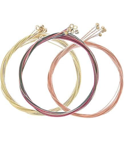 Cordes De Guitare Folk Acoustique De Remplacement Ensemble Complet 6pcs 011 052 Alliage Cuivre Noyau D Acier Enroul Avec La Boule D Extr Mit Tension Moy