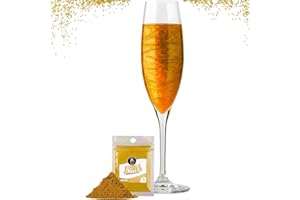 CAPPSTAN UK Twinkle My Drink® Gold Deluxe Edible Glitter for Drinks & Cake | Chridtmas Drink Decorations | Gold Edible Party Supplies | Cocktail Decor | 5g 25 Servings