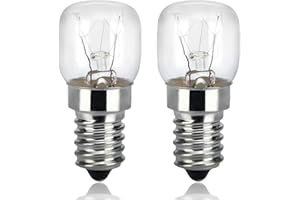 2 sztuki żarówka E14 do piekarnika 230/240 V, 25 W, 300°С z oryginalnym kodem 00032196 032196 82461076 do Bosch dla Smeg - MONTERAL