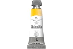 MAIMERI BLU 12 ml, Hochwertige Aquarellfarben, Farbton Goldgelb