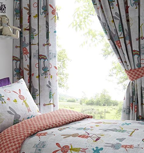 Puddle Pals, Flowers and Rabbits Curtains 72s