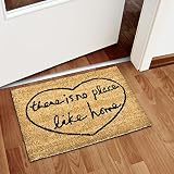 Relaxdays Fußmatte Kokos NO PLACE LIKE HOME 40 x 60cm Kokosmatte mit rutschfestem PVC Boden Fußabtreter aus Kokosfaser als Schmutzfangmatte und Sauberlaufmatte Fußabstreifer für Außen und Innen, braun - 2