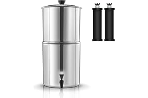11L Seau de Filtration d'eau de Système de Filtre à Eau par Gravité 27 * 52cm pour La Préparation Aux Urgences de Randonnée à