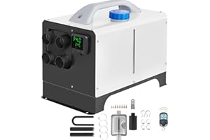 ‎VEVOR VEVOR 12V Standheizung Diesel Auto Kraftstoff, 5 KW Diesel Standheizung, Luftheizung Air Diesel, Luft Dieselheizung für Auto RV LKW Wohnmobil Bus (4 Luftauslass und Schalldämpfer)