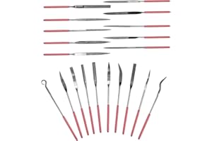 PEALOVCOM 20 PCS Mini Limes à Aiguille Diamant 3 * 140mm Llime Diamant Affutage Lime Diamantée Plate Ensemble de Fichier Diamant Petite Lime Diamantée pour Façonner Métal Bois Plastique Bijoux