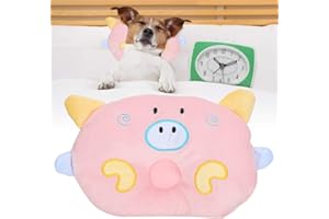 ACOUTO Urocza poduszka na łóżko dla zwierząt domowych, świnia, kształt zwierzęcia, poduszka dla kota i psa, poduszka do spania dla małych psów i kotów, ochrona kręgów szyjnych (różowa)