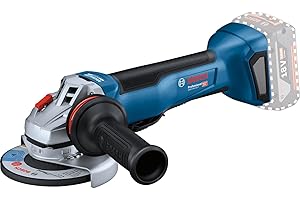 Bosch Professional system 18V: akumulatorowa szlifierka kątowa GWS 18V-10 P (silnik bezszczotkowy, wydajność szlifierki sieciowej 1 000 W, KickBack Control, „PROtection switch”)