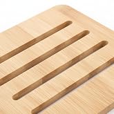 AmberHaus%100 Doğal Bambu Kare Nihale - 16x16 cm Isıya Dayanıklı Ahşap Tencere ve &Ccedil;aydanlık Altlığı - (3 Farklı Desenden 1 Ad