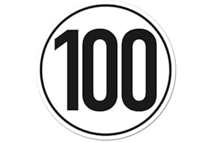 ‎FINEST FOLIA Finest Folia Geschwindigkeitsaufkleber nach DIN Norm gemäß StVZO für Auto Anhänger Wohnmobil Bus LKW Fahrzeug Aufkleber mit Geschwindigkeit Sticker wetterfest R237 (100 km/h, 1 Stück)