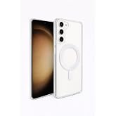Fenza Samsung Galaxy S23 ile Uyumlu G&uuml;&ccedil;l&uuml; Mıknatıslı MagSafe Şeffaf Kamera Korumalı Telefon Kılıfı