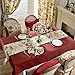 Produktbild Tischtücher rot amerikanischen Stil moderne einfache Baumwolle Leinen Couchtisch Tuch Esszimmer Tischdecke Rechteckige Tischdecke ( Size : 110*160cm (43*62inch) )