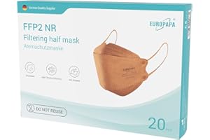 EUROPAPA® 40x FFP2 Fish-Shape And 3D-Shape Masks Respirator Mask 4-Layer Dust Protection Masks Hygienically Individually Packed Body Certified EN149:2001+A1:2009 Face Mask EU2016/425