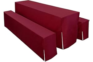 ‎MODERNO MODERNO blickdichte 3tlg. Hussen für Festzeltgarnituren 50er Bierbank Hussen in Rot - Bierzeltgarnitur Bierbank-Hussen & Biertisch-Husse Set