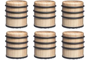 WEB2O Lot de 6 stop-portes - Solide & Pratique - Effet Boix naturel