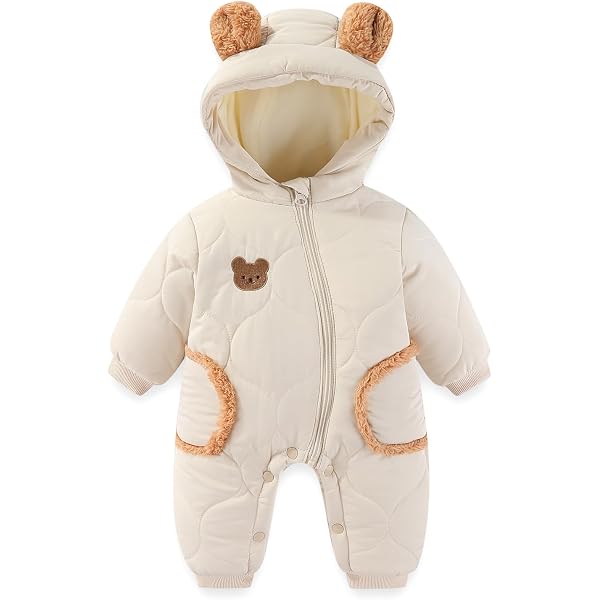 Combinaison Snowsuit Toddler Garçon Fille - Manteau Ski Chaud à Capuche Polaire