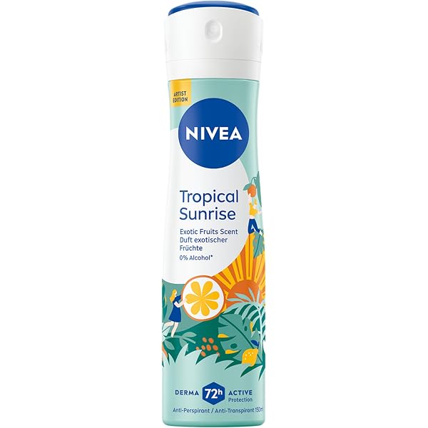 NIVEA Miracle Garden Deo Spray – Ohne Aluminium, 48h Schutz, Duft Kirschblüte & Rote Beeren, 5x150 Ml