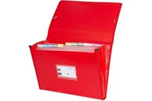 Grafoplás 02963051－Carpeta organizadora, tamaño folio, color rojo