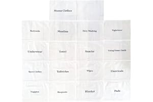 Tarrapu Baby Maternity Organiser Bags, Labelled Bags for Hospital New Born Essentials, Labour Bag Organiser Hospital Bag Set, Mum to Be, Reusable (Set contains 18 large bags)