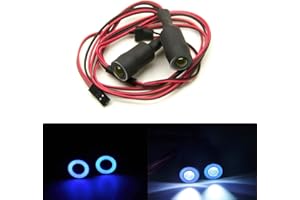 ZuoLan 1 Set 1/10 Echelle RC Crawler Voiture Bleu & Blanc 13mm 2 LEDs Angel Eyes LED Headlight / Taillight