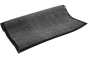 JVL Grey Black Heavy Duty Barrier Anti-Slip Door Floor Mat 80 x 120cm