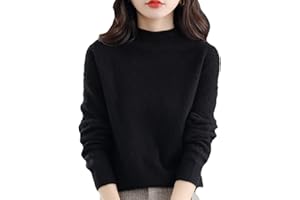 MQSHUHENMY Cashmere Sweaters for Women, 100% Cashmere Long Sleeve Crew Neck Lightweight Soft Knitted Pullover Knitted Jumpers