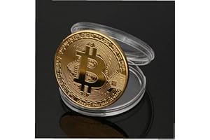 Aisoway L'Oro Placcato Art Bitcoin Collezione di Monete Casa della Decorazione della Stanza 'Ufficio