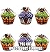 Produktbild Vorgeschnittene Halloween Tarantula Spinnen - Essbare Cupcake Topper / Kuchendekorationen (12 Stück)
