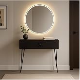 Egecan Mobilya Siyah Metal Ayaklı Modern Dresuar &ndash; 80X20X20 Cm, Suntalam, Minimalist Antre Ve Salon Konsol Dolabı