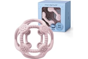 MCGMITT Balles Sensorielles pour Bébé - Jouet Tactile à Saisir pour Enfants, Dentition et Jeu pour Améliorer l'Expérience Visuelle (Rose)