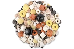 Nuyoah em Ceramiczne koraliki 500 g, koraliki ceramiczne, 12 w 1, do akwarium, do akwarium, fontanny wodospadowej, zmiana środowiska skutecznych mikroorganizmów