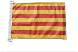 PANDIUI23 Bandera Náuticas de Cataluña 45x30cm - Pabellón de conveniencia Cataluña 30 x 45 cm Anillos