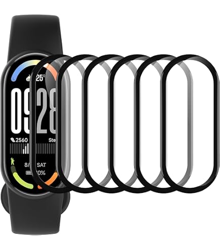 Fyqzio [4 pezzi Pellicola Protettiva Compatibile con Xiaomi Mi Band 6,Senza Bolle,Anti-Graffio,Copertura completa 3D,HD TPU Protezione Film